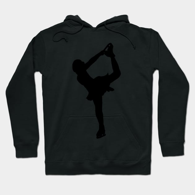 Figure Skating Catch Foot Outline Hoodie by madagan11